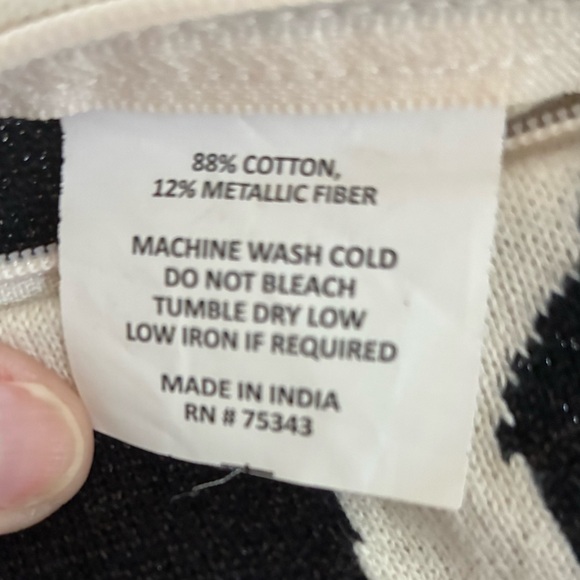 Mortar & Bone Skulls Pillow Cover 14” x 24” Ivory & Black Halloween Skeleton Fun - Picture 6 of 7